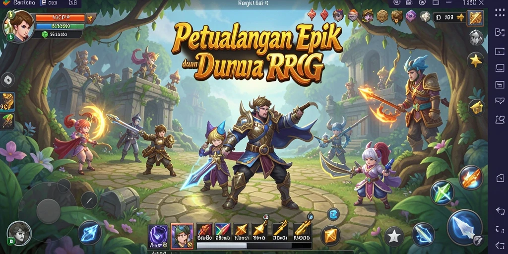 Tampilan gameplay epik di dunia RPG yang menakjubkan.