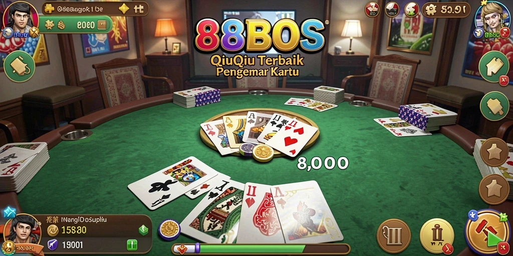 Tampilan gameplay QiuQiu yang seru di 88BOS.