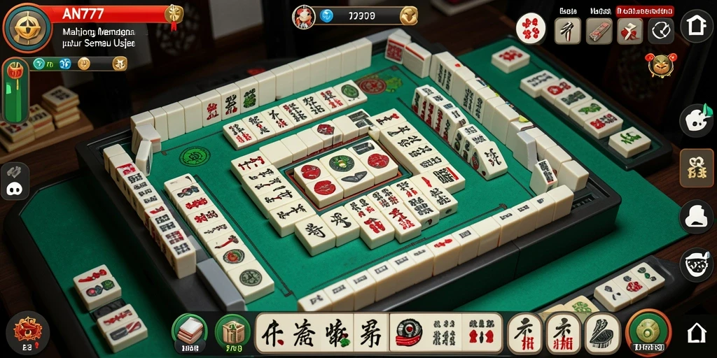 Tampilan gameplay Mahjong yang menarik dan menantang di AN777.