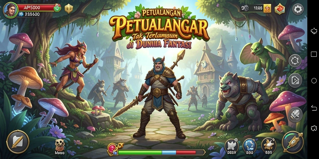 Tampilan gameplay menegangkan dengan beragam petualangan seru.