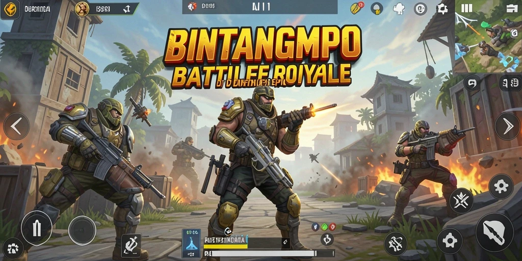 Tampilan gameplay seru di BINTANGMPO saat pertempuran berlangsung.