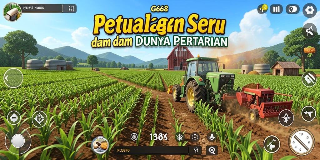 Tampilan grafis permainan G668 yang menawan dengan aktivitas pertanian yang seru.