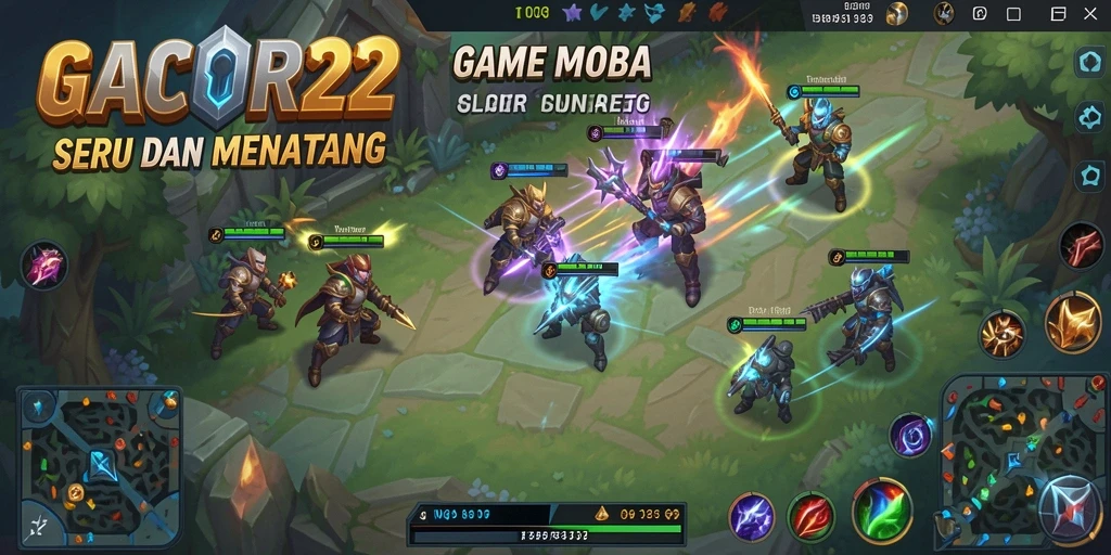 Tampilan gameplay seru di GACOR22 dengan pertarungan karakter yang dinamis.