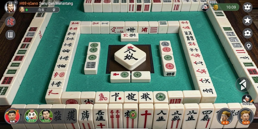 Tampilan gameplay H89 yang seru dengan ubin Mahjong berwarna-warni.