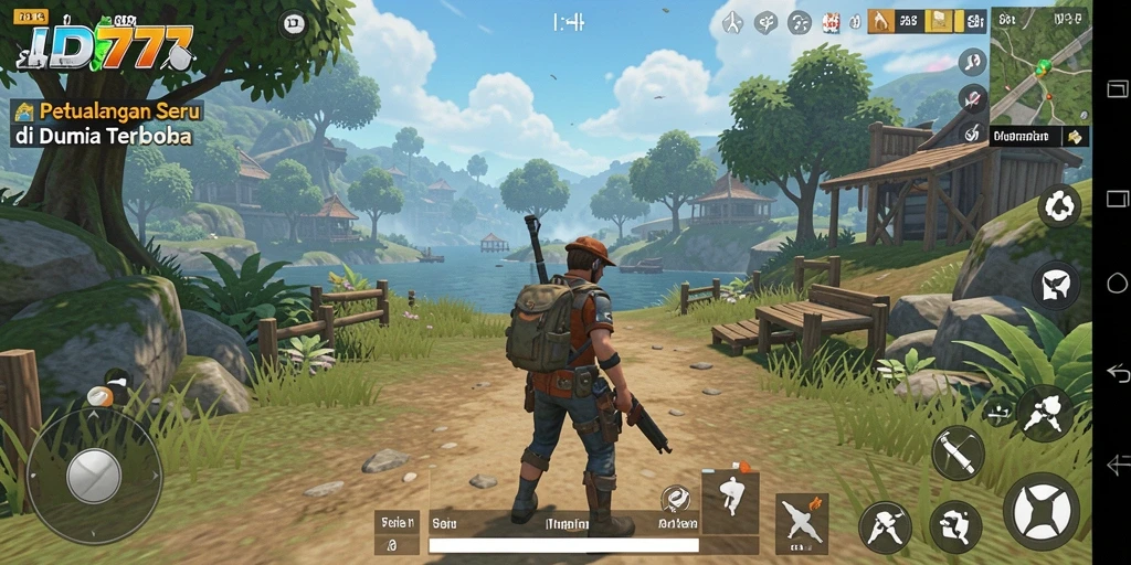 Tampilan gameplay <strong>ID777</strong> dalam dunia terbuka yang luas dan mendetail.