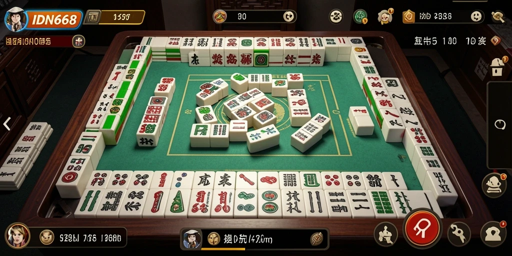 Gameplay seru Mahjong di IDN668 dengan desain menarik.