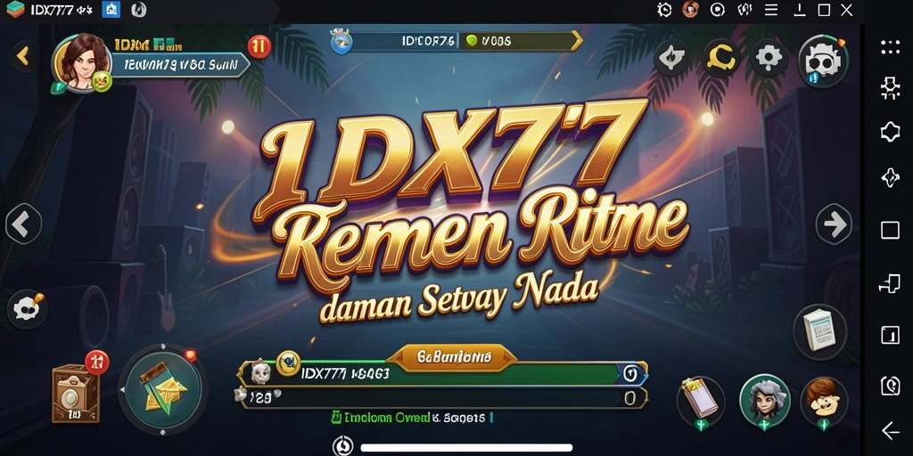 Screenshot permainan IDX777 menampilkan pengguna yang menikmati berbagai alat musik.