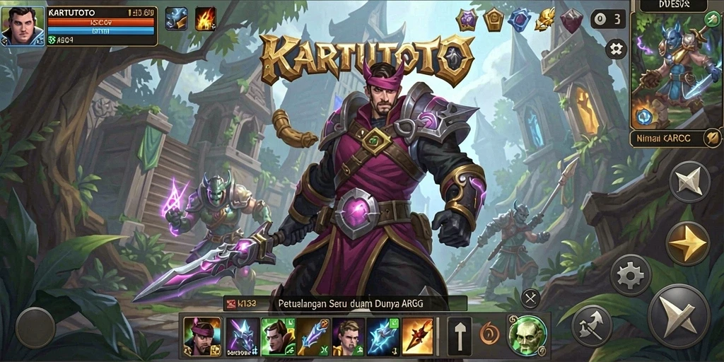 Tampilan gameplay KARTUTOTO yang menakjubkan dalam pertarungan ARPG.