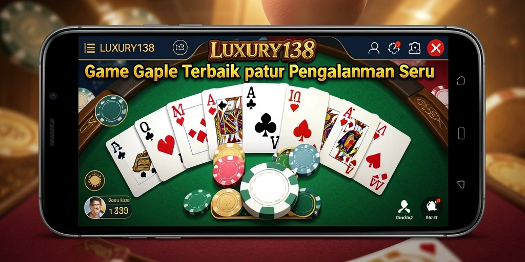 Tampilan gameplay Gaple di LUXURY138 yang menantang dan seru.
