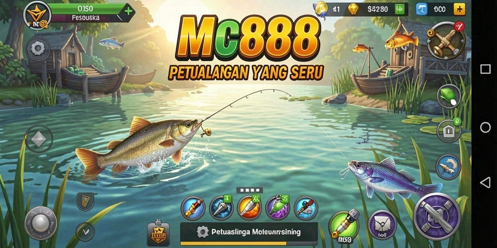 Gameplay memancing yang menegangkan di MC888 dengan berbagai jenis ikan.