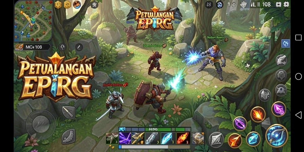 Tampilan menarik dari gameplay RPG MG108 yang penuh petualangan.