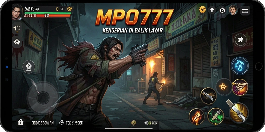 Screenshot MPO777 menampilkan suasana mencekam dalam gameplay Horror.