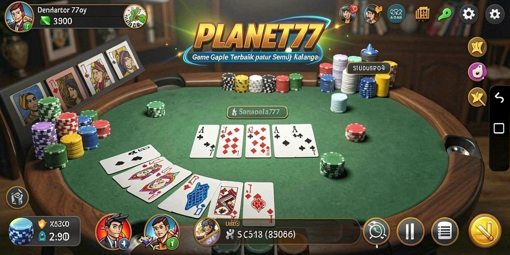 Tampilan gameplay seru dan interaksi antar pemain Gaple.