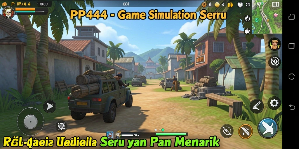 Screenshot utama PP444 menampilkan gameplay Simulation yang seru dan interaktif.