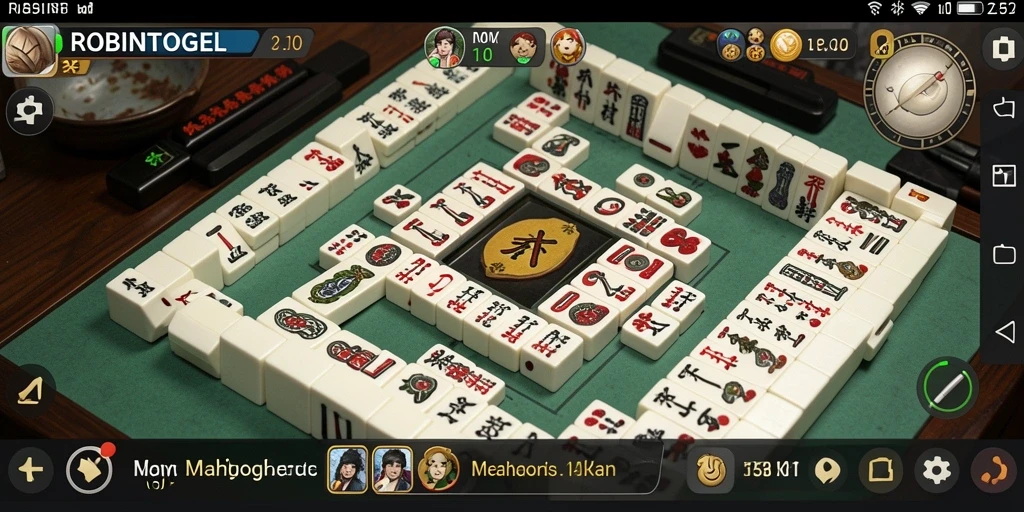 Screenshot utama ROBINTOGEL menampilkan gameplay Mahjong yang menantang dan seru.