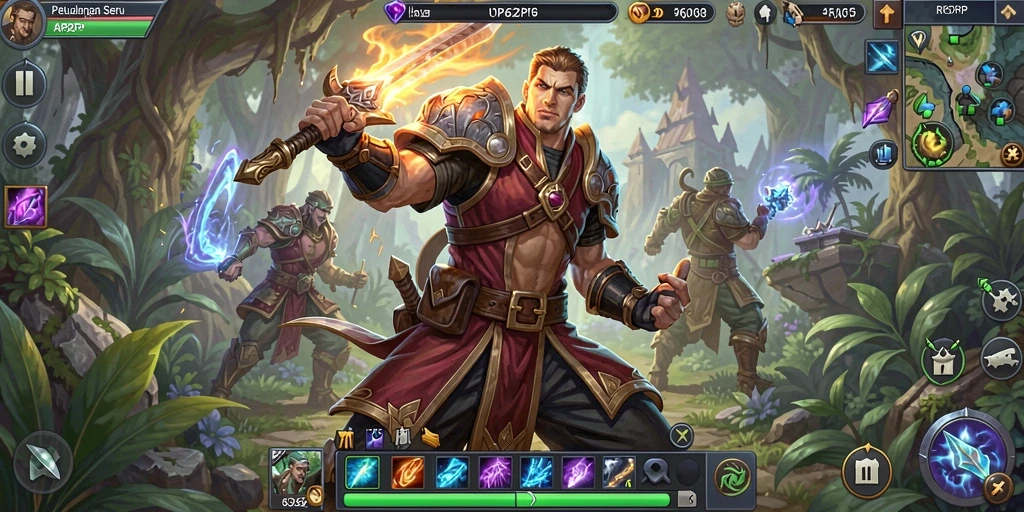 Tampilan screenshot utama RP62RP yang menampilkan aksi pertarungan seru.