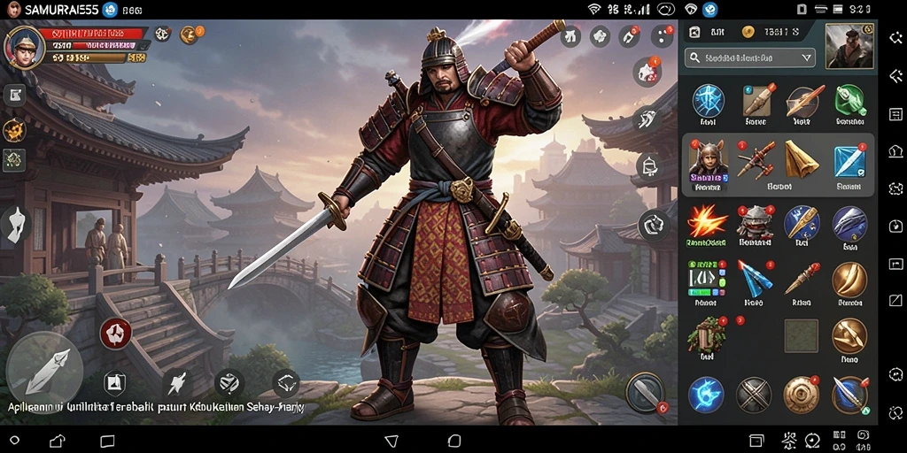 Tampilan antarmuka utama SAMURAI555 dengan fitur-fitur utility.