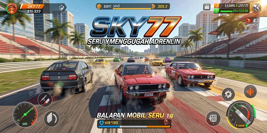 Tampilan gameplay mendebarkan dari <strong>SKY77</strong> dalam balapan seru.