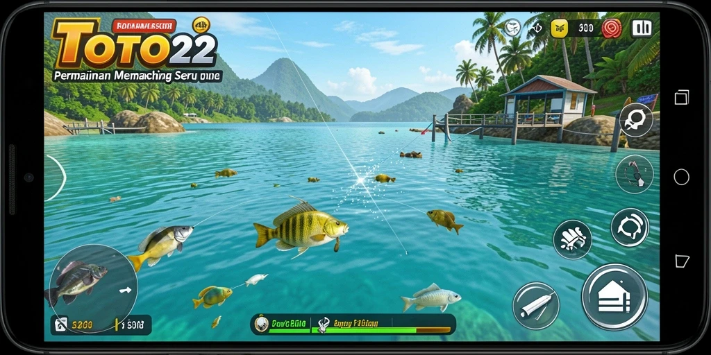 Screenshot gameplay TOTO22 yang menampilkan aksi memancing yang menarik.