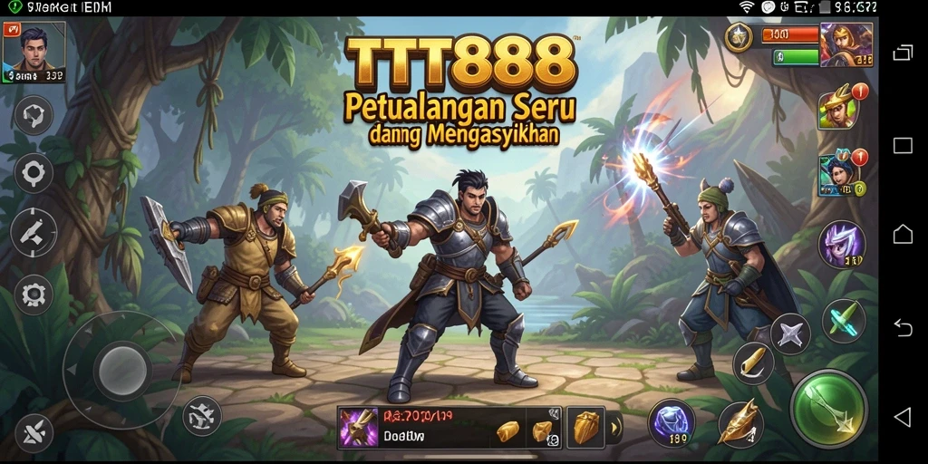 Tampilan gameplay seru dalam petualangan RPG TTT888.