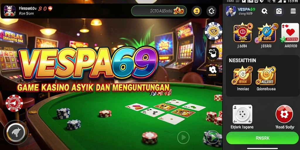 Tampilan menarik dari gameplay kasino VESPA69 yang seru.